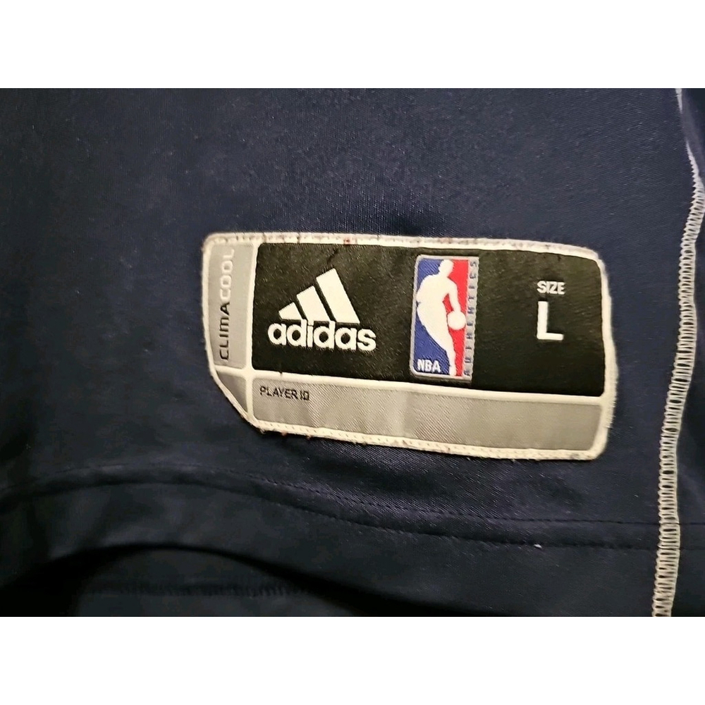 Denver Nuggets Adidas Warm Up Shirt Men’s Large Blue NBA Long Sleeve ClimaCool - Picture 7 of 16